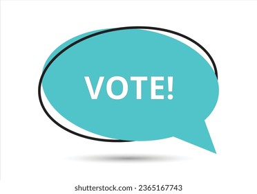 Vote speech bubble text. Hi There on bright color for Sticker, Banner and Poster. vector illustration.