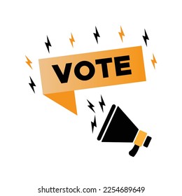 Vote speech bubble vector icon