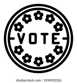 Wählen Sie das Stempelsymbol. Rahmenabstimmung, Vektorsymbol für Webdesign einzeln auf weißem Hintergrund