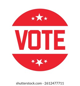 Vote Stamp Label Vector Design