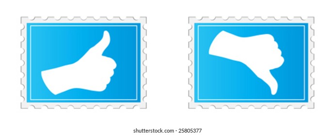 vote stamp yes and no vector illustration