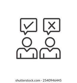 Icono de trazo de voto en negro