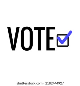 Vote Text, Register to Vote, Vote Sign, Vote Banner, Vector Illustration
