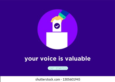 Vote text.Presidential Text Election Day Symbolic Elements White background.