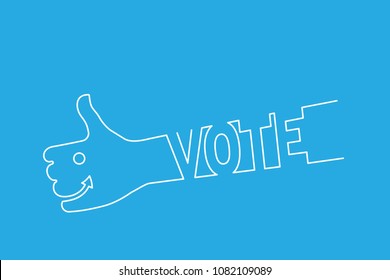 vote - thumb up lineart