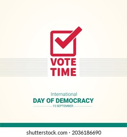 Vote time vector art and design, International Day of Democracy