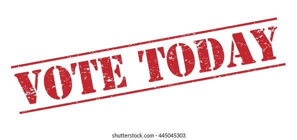 vote today vector stamp on white background