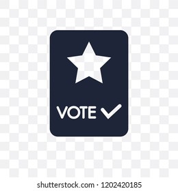 Vote transparent icon. Vote symbol design from Political collection. Simple element vector illustration on transparent background.