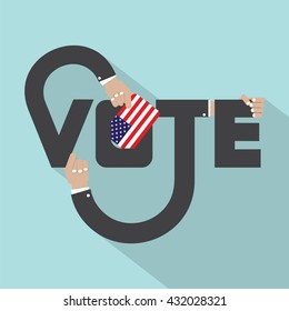 Vote Typography Design Vector Illustration