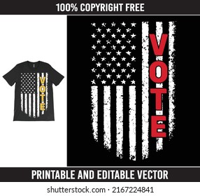 Vote Typography Vector Election T-shirt Design, Women's Election Tee, Political Top.