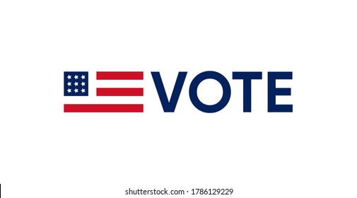 Vote usa flat vector design 