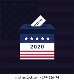 Vota usa flache Vektorsymbol-Design 