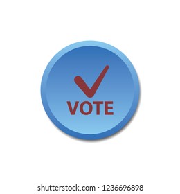 Vote vector button, web design element