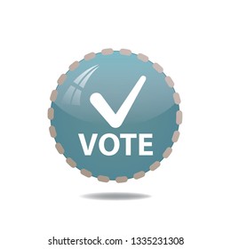 Vote vector button, web design element