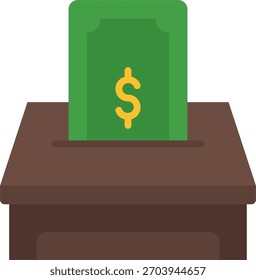 Votar design vetorial em estilo moderno, corrupção eleitoral e conceito de suborno político, ilustração de integridade democrática. Ícone Simples