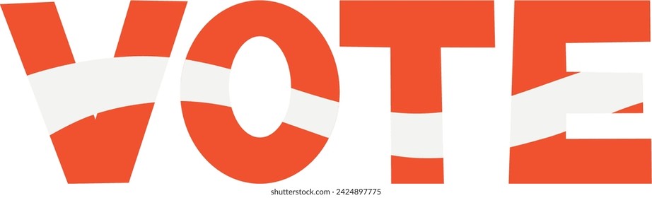 Vote vector. Election day in Latvia. National flag