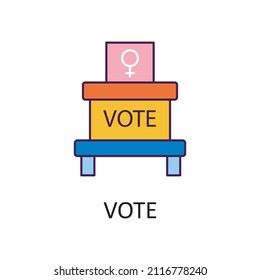 Vote vector Filled Outline Icon Design illustration. Home Improvements Symbol on White background EPS 10 File