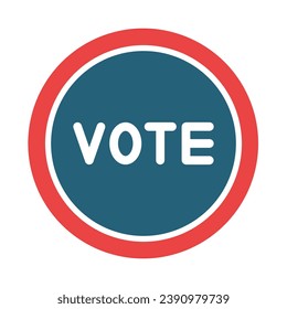 Vote Vector Glyph Two Color Icon For Personal And Commercial Use.
