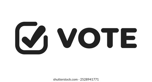Vote vector icon. Election day sign. Political USA election campaign. Vector illustration. 