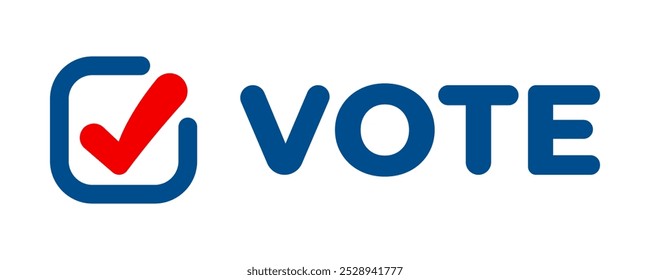 Vote vector icon. Election day sign. Political USA election campaign. Vector illustration. 