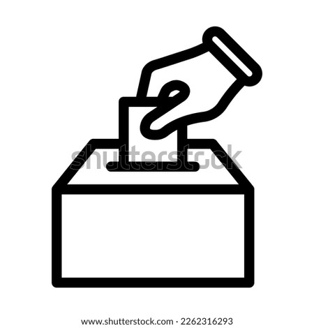 Vote Vector Line Icon Design