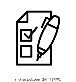 vote vector line icon symbol