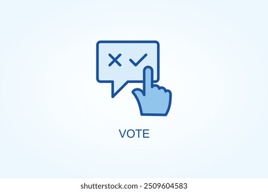 Votar Vector o logotipo símbolo ilustración