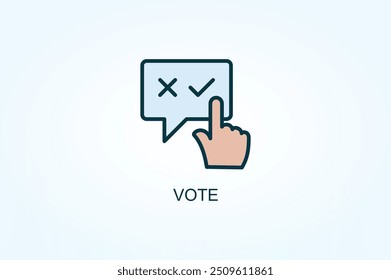 Votar Vector O Ilustración De Símbolo De Logotipo