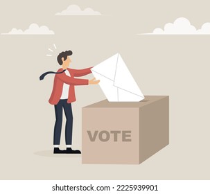 Vote vector on white background, illustration design.
