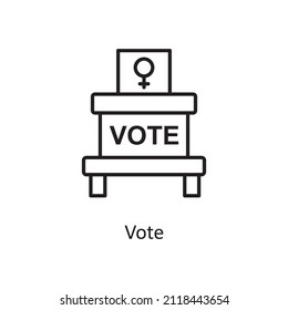 Ilustración de diseño de iconos de contorno vectorial de voto. Símbolo de mejoras en el hogar sobre el fondo blanco Archivo EPS 10