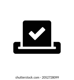 vote yea Icon. Flat style design isolated on white background. Vector illustration