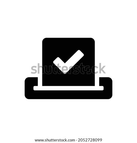 vote yea Icon. Flat style design isolated on white background. Vector illustration