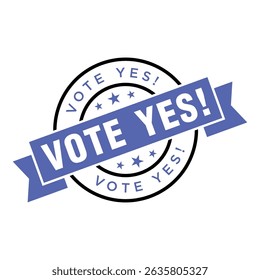 Vote Yes Letter Rubber Stamp Template Design