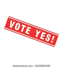 Vote Yes Letter Rubber Stamp Template Design
