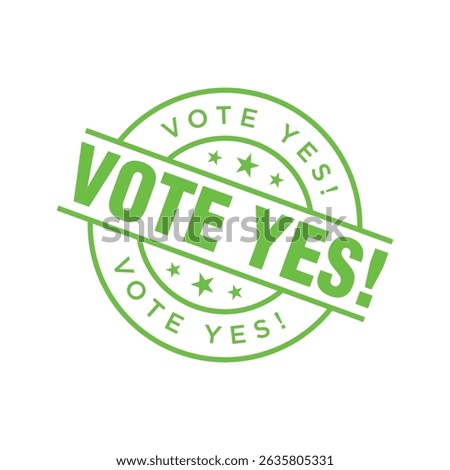 Vote Yes Letter Rubber Stamp Template Design
