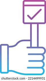 Vote Yes vector icon. Can be used for printing, mobile and web applications.