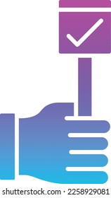 Vote Yes vector icon. Can be used for printing, mobile and web applications.