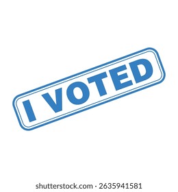I Voted Letter Rubber Stamp Template Design