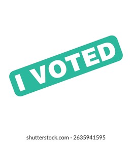 I Voted Letter Rubber Stamp Template Design