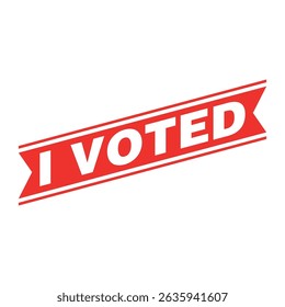 I Voted Letter Rubber Stamp Template Design