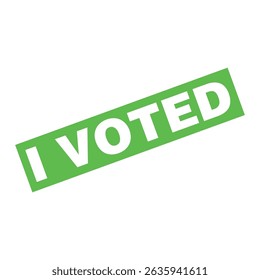 I Voted Letter Rubber Stamp Template Design