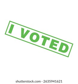I Voted Letter Rubber Stamp Template Design