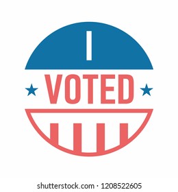 I Voted Sticker Vector