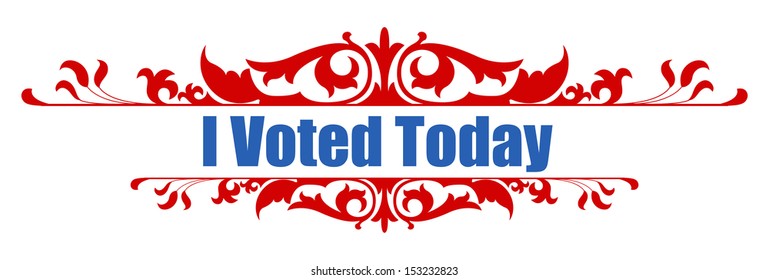 I voted today - design vector