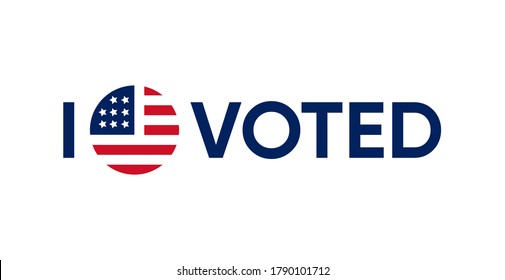 I Voted USA flat vector design 