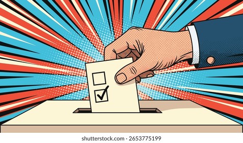 Eleitor vota em urna durante processo eleitoral por governança democrática