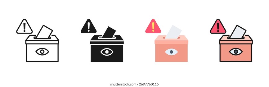 Paquete de iconos de fraude electoral en varios estilos