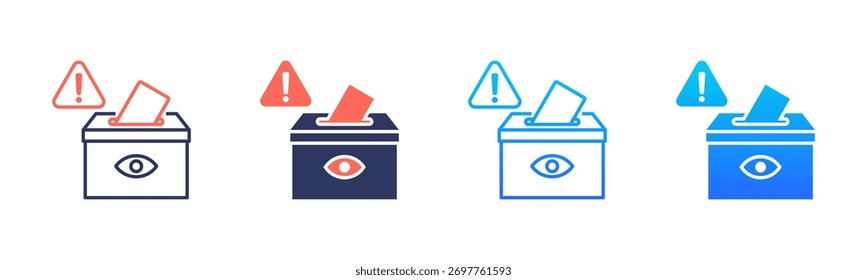Voter Fraud Icon Pack In Multiple Styles