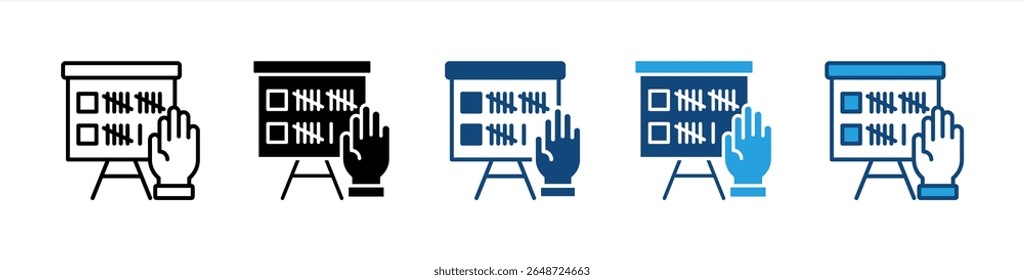 Voter icon set multiple style collection