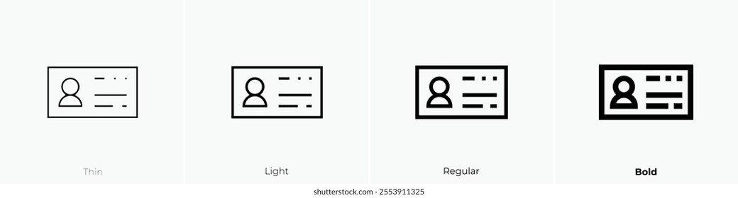 voter icon. Thin, Light Regular And Bold style design isolated on white background